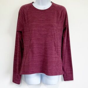 SPYDER ACTIVE Long Sleeve Top Workout Burgundy Size Medium